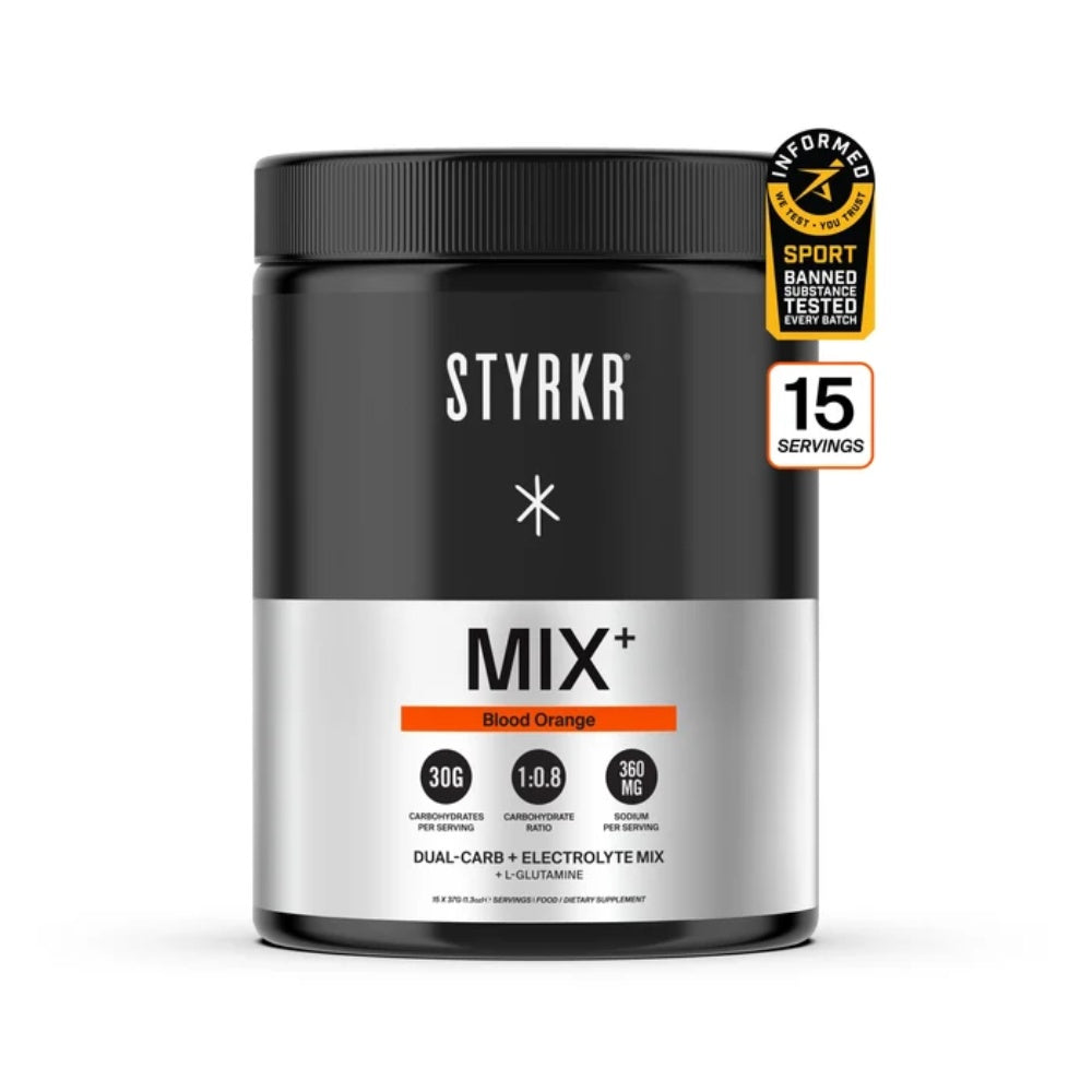 STYRKR Mix+ Blood Orange Dual-Carb & Electrolyte Drink Mix -555g