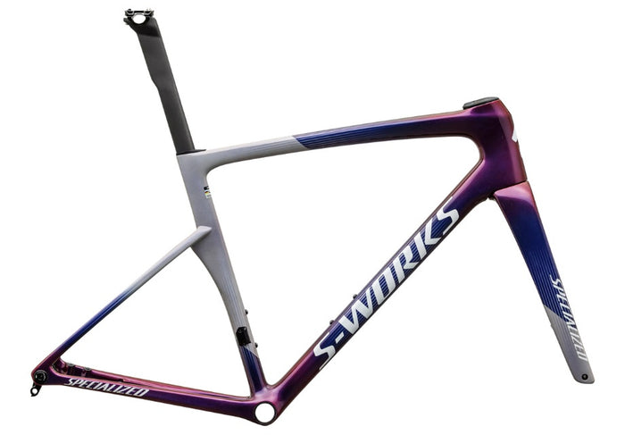 S-Works Tarmac SL9 Frameset -Gloss Dove Grey and Red to Blue Pearl Fade