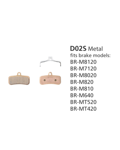 BR-M9000 Disc Brake Pad & Spring - D02S-MX Metal