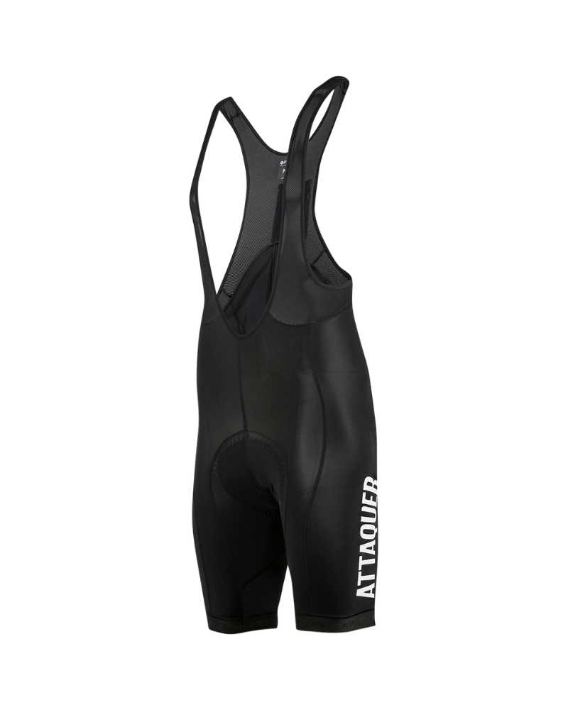 Attaquer Race Bib Short Black Reflective - White Logo