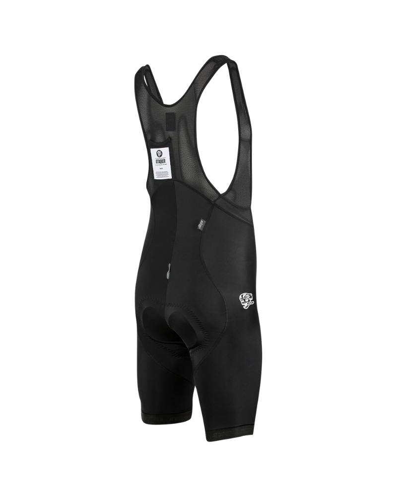 Attaquer Race Bib Short Black Reflective - White Logo