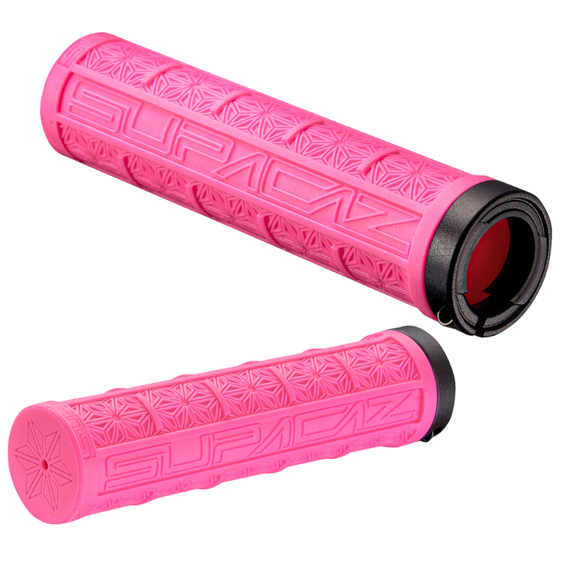 Supacaz Bar Grips Grizip - Neon Pink