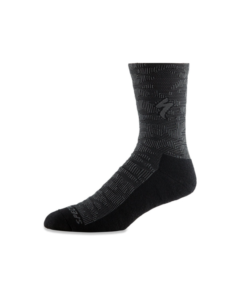 TECHNO MTB TALL SOCK - Black / Charcoal