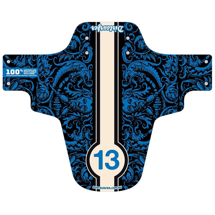 Dirtsurfer MTB Mudguard - Demons Blue-The Cycling Fix